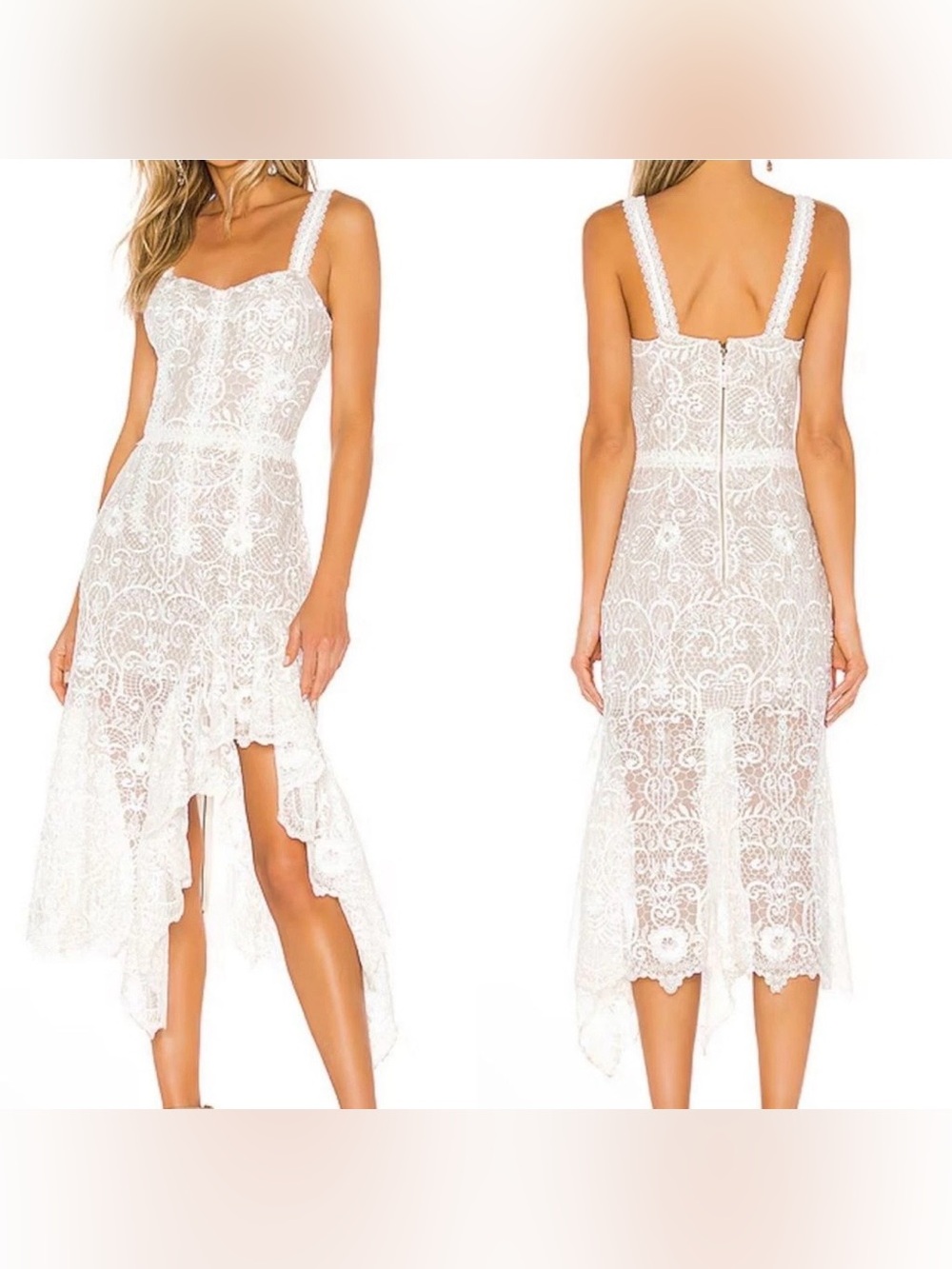 Bronx And Banco New Tiffany Lace Dress In White Size XS US 2 EU 38